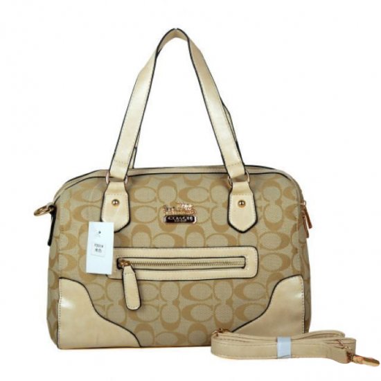 Coach Legacy In Monogram Medium Khaki Totes BZE Coach Legacy In Monogram Medium Khaki Totes BZE